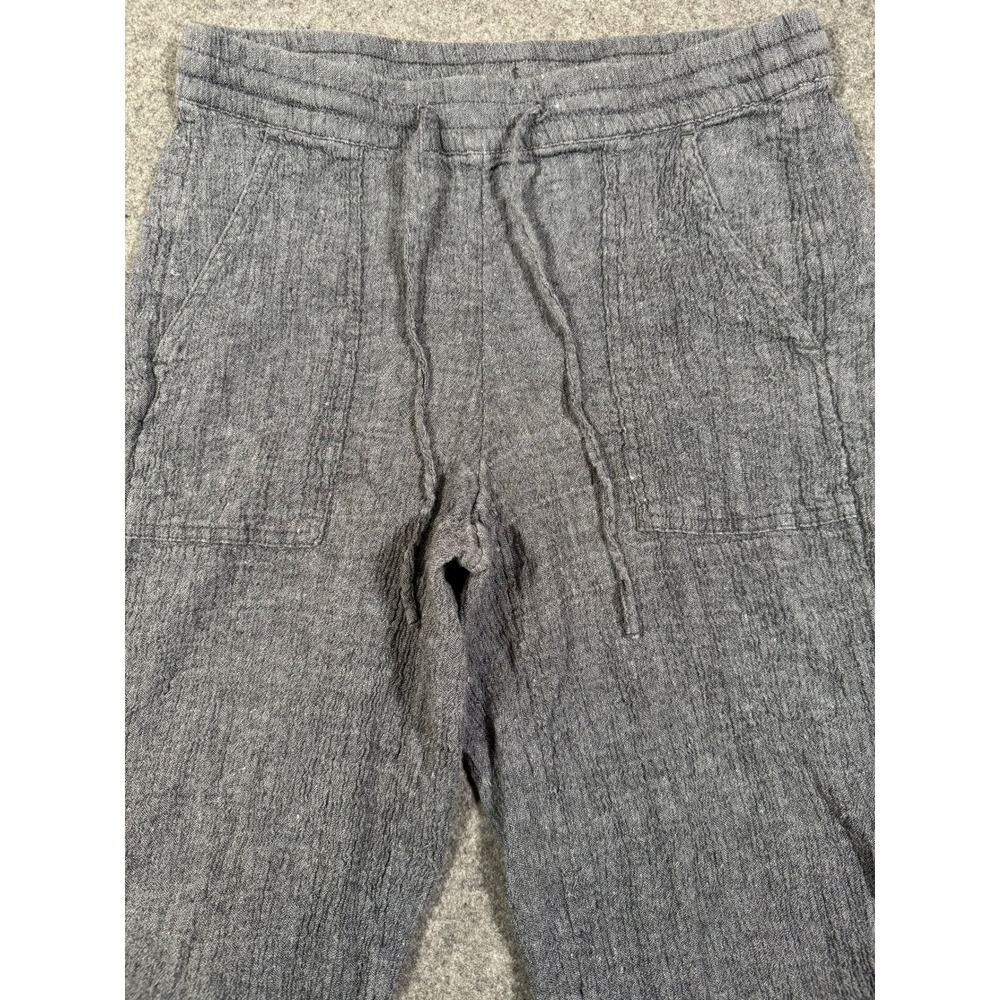 Pure Jill Womens Gray Linen Cotton Blend Drawstring Relaxed Pants XS Petite - Picture 2 of 10